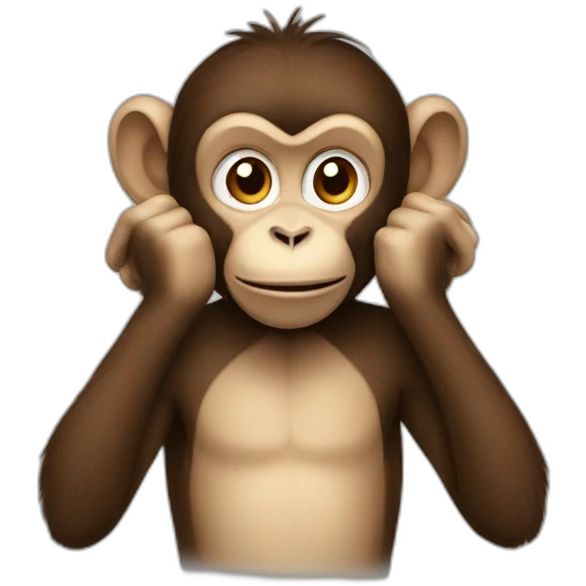 monkey stopping its ears emoji