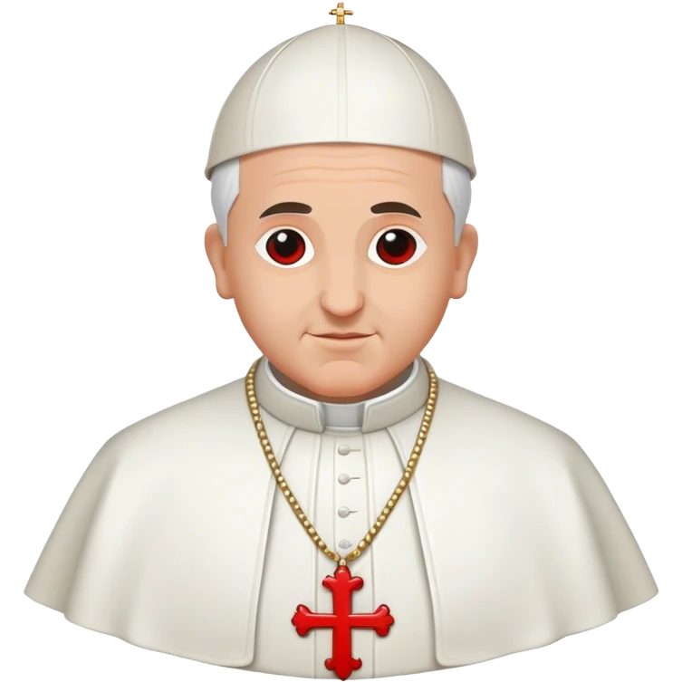 Pope's emblem with a touch of red emoji