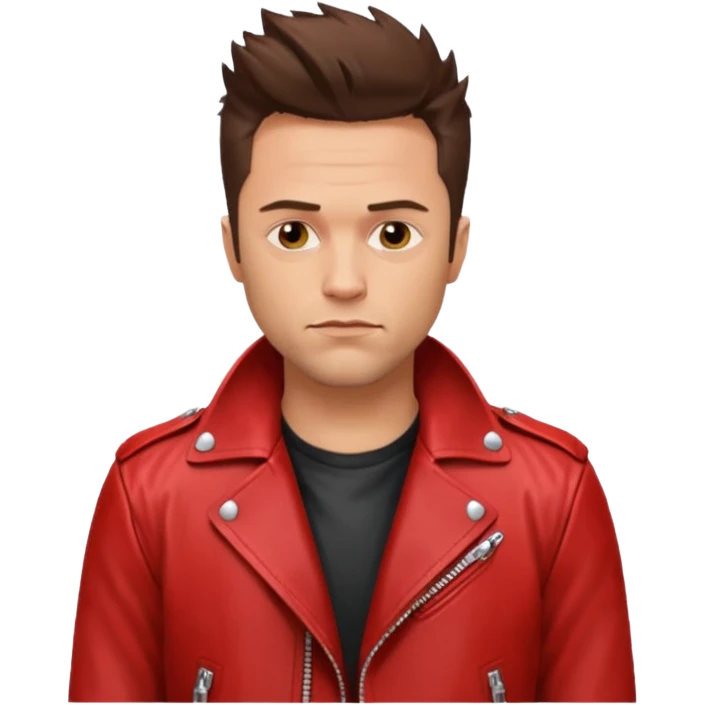Tyler Durden, wearing red jacket emoji
