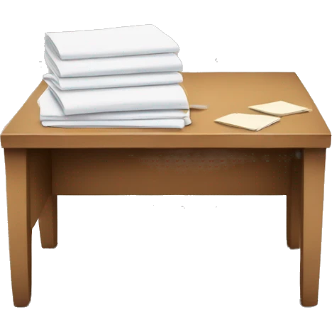 desk full of school sheets emoji