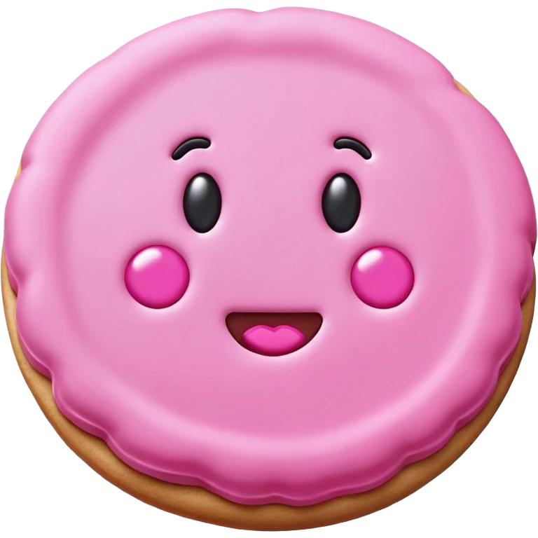 Pink cookie emoji