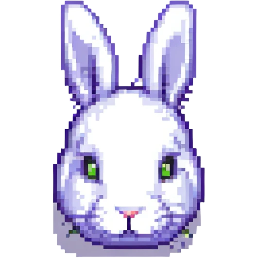 minimal pixel art bunny, sweet and simple, soft colors emoji