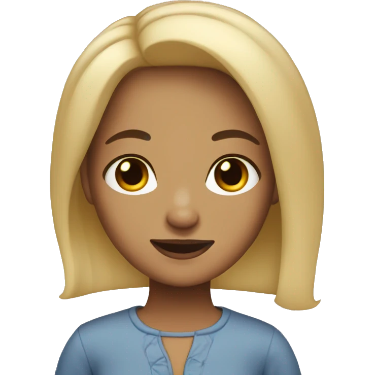 blonde girl with brown eyes emoji