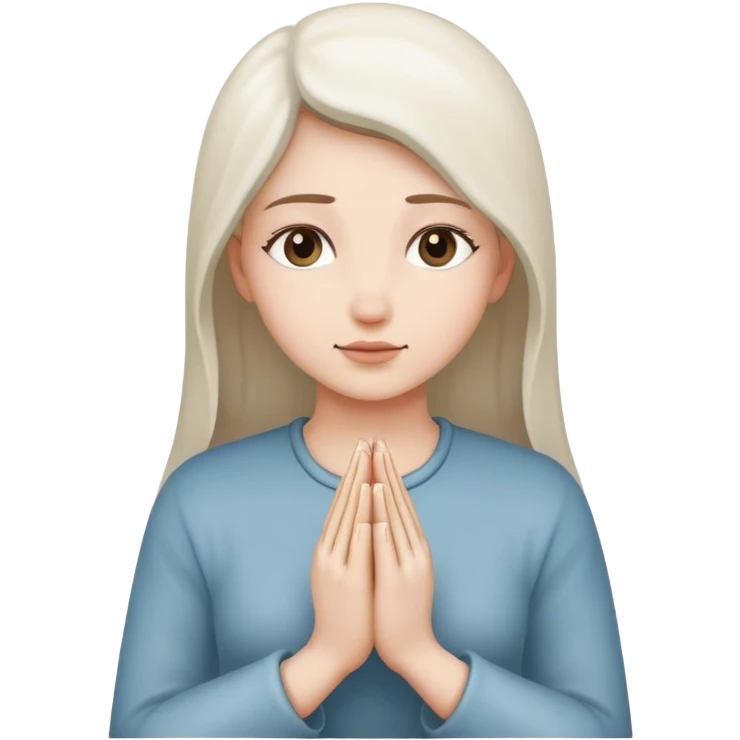 Praying women white hands emoji