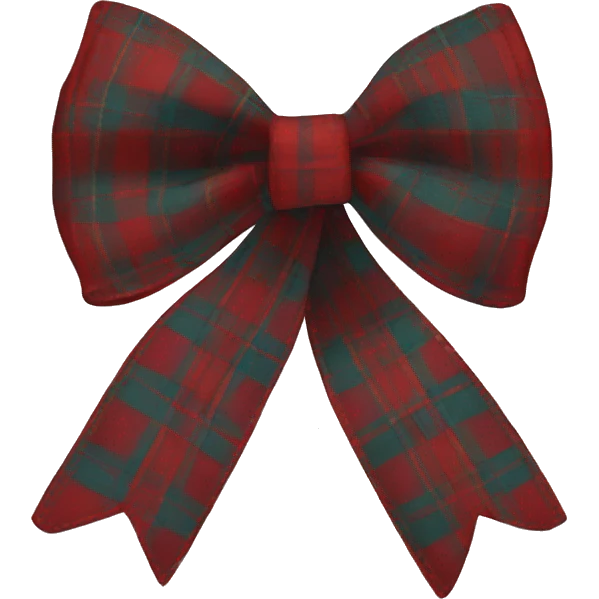 Plaid bow emoji