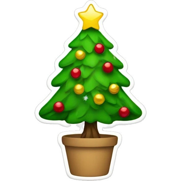 Emoji with Christmas tree emoji