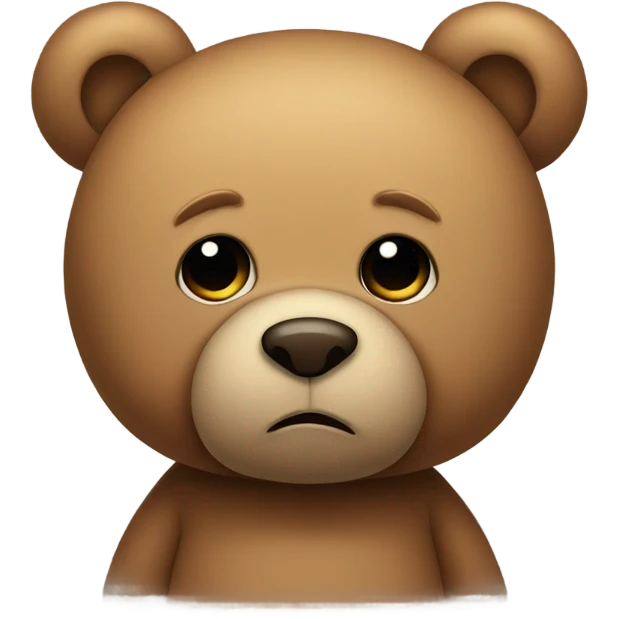 Sad teddy bear emoji