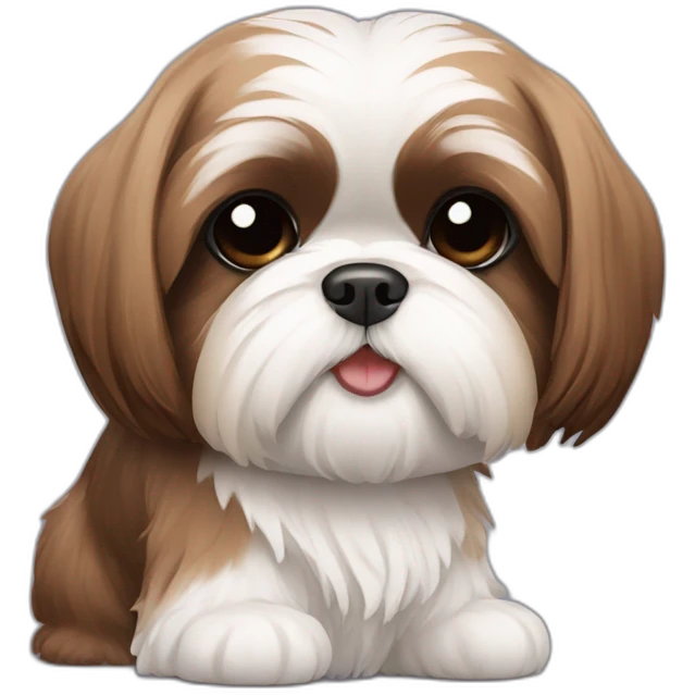 Shih tzu wait wthi Brown emoji