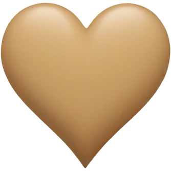 Beige heart emoji