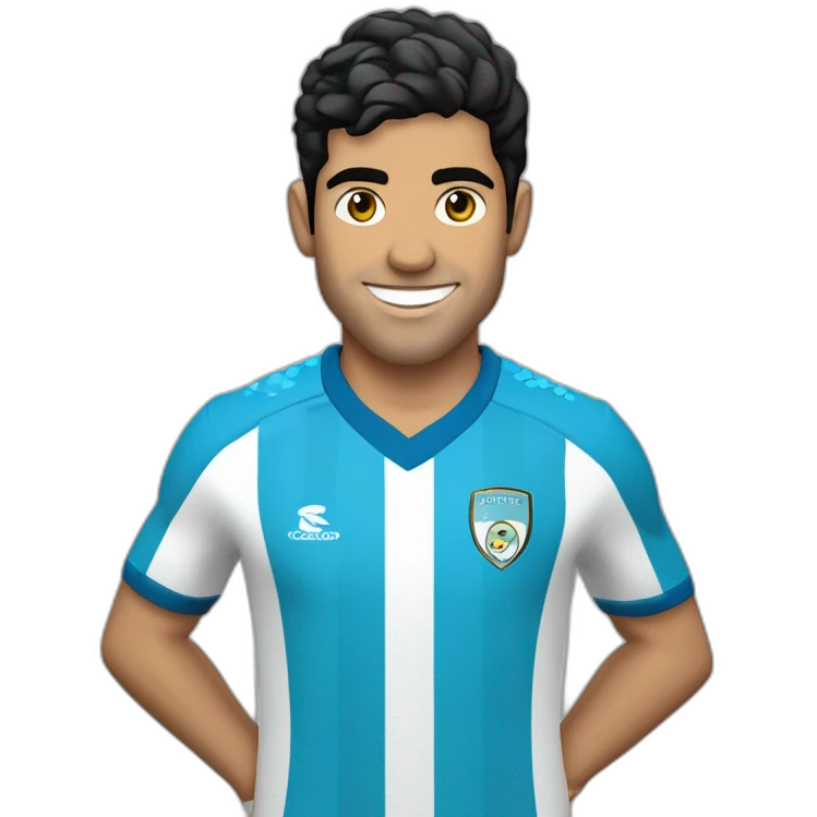 Luiz alberto suarez, jogador de futebol With the Grêmio footbol porto-alegrense shirt emoji