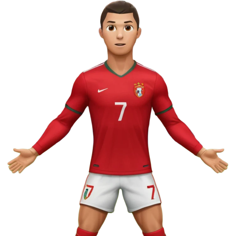 Cristiano Ronaldo scoring a goal emoji