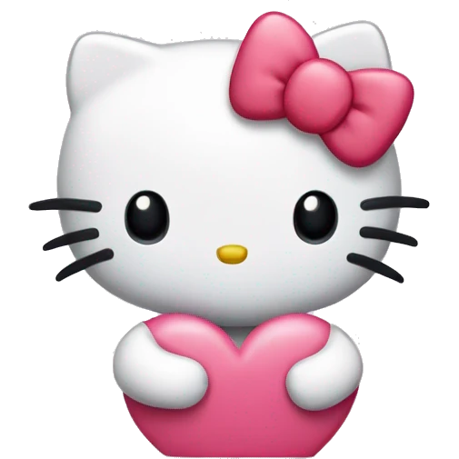 Hello Kitty in love emoji