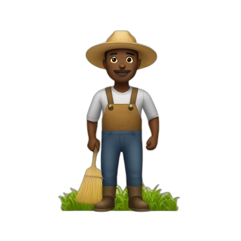 black people farmer emoji