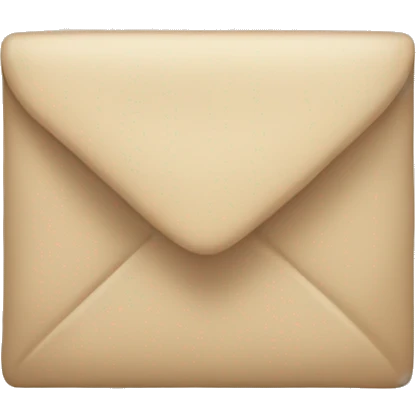 beige letter with beige heart emoji
