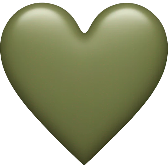 khaki green heart emoji