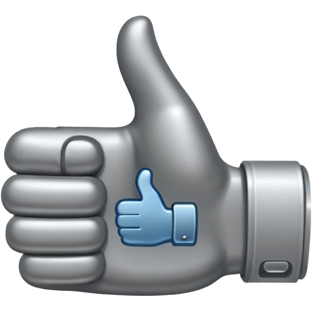thumbs up but grey emoji