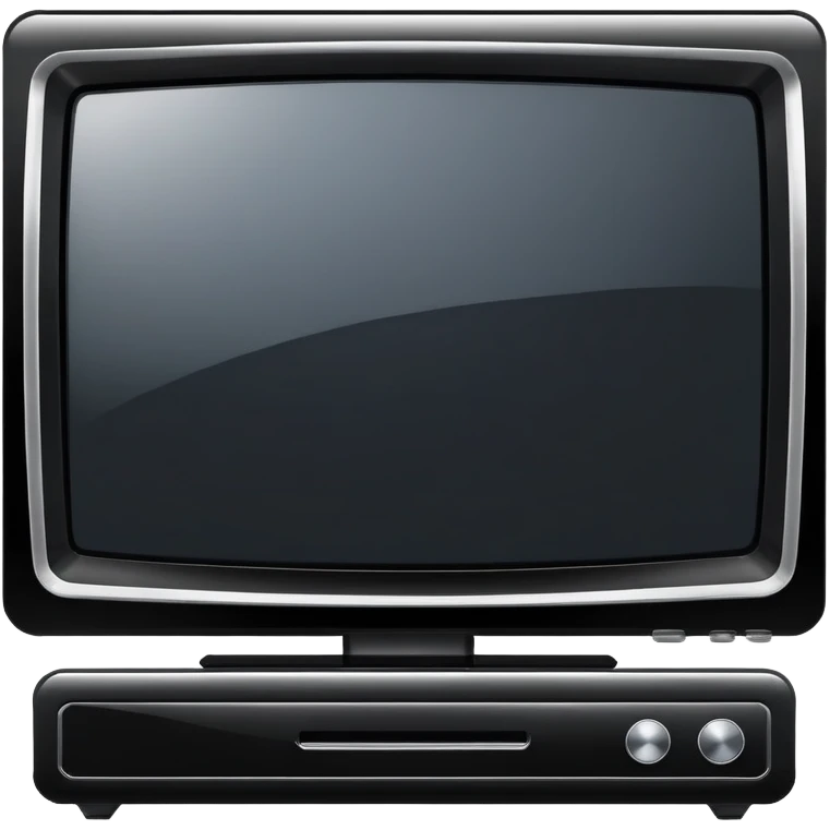 Television set, modern flatscreen TV emoji