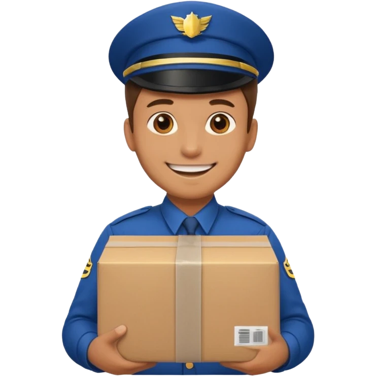 Hombre entregando paquetes (mensajero) emoji