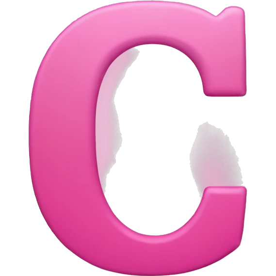 lowercase letter C but pink emoji