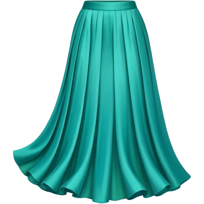 Long blue green turquise skirt emoji