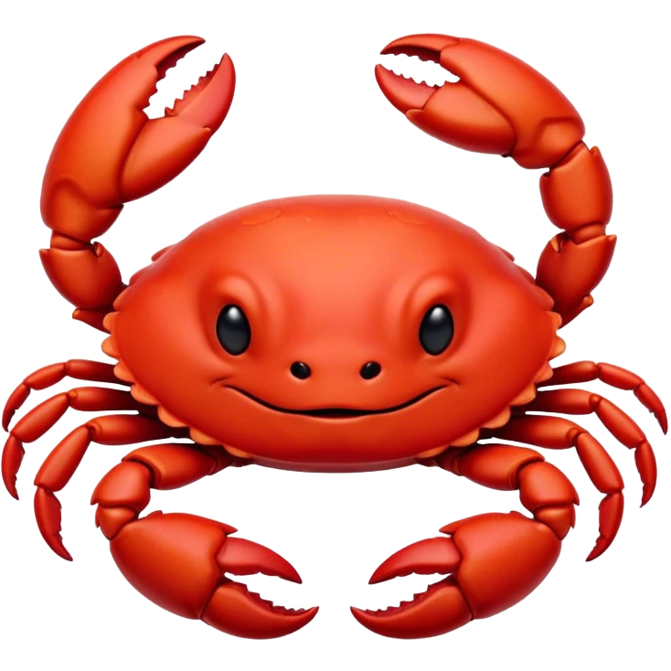 Meme-Worthy Cute Sleeping Red Crab Portrait Emoji, Head resting peacefully with a contented smile, showcasing a robust, vivid scarlet carapace and softly closed eyes in serene slumber, Simplified yet adorably endearing features, highly detailed, glowing with a soft, drowsy ocean light, high shine, relaxed and utterly lovable, stylized with an air of playful laziness, soft glowing outline, capturing the essence of a sleeping red crab that feels destined to become the next viral icon of adorable rest! emoji