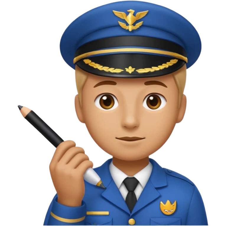 create a realistic emoji of a packaging person with a protocol in his hand writing something down. emoji