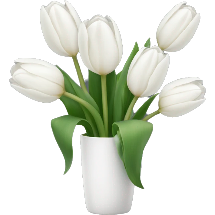 White tulips  emoji