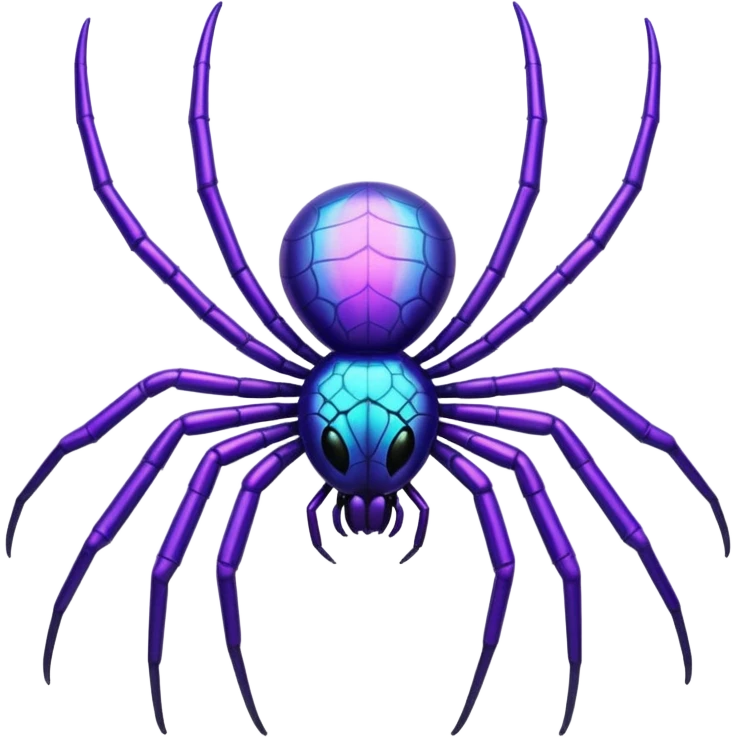 glitter purple and cian spider emoji