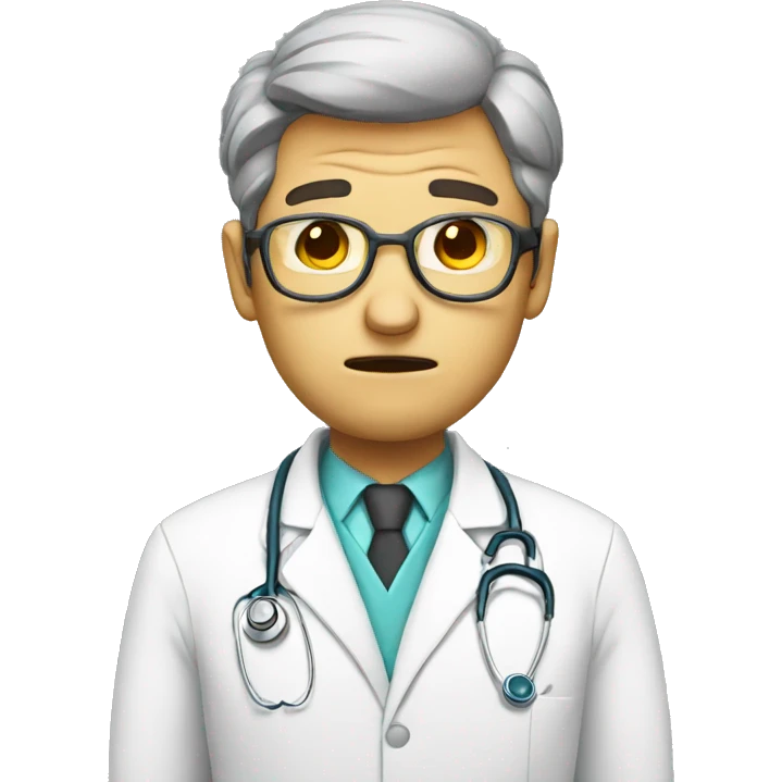  very sad face doctor emoji