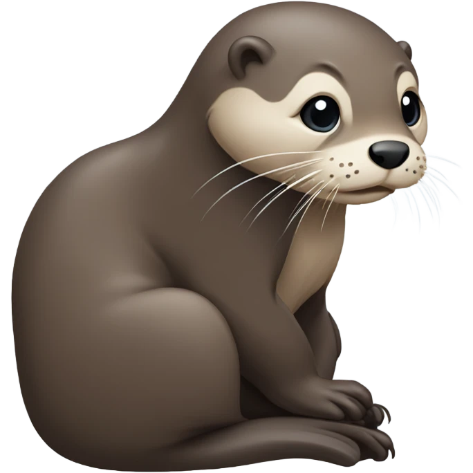Otter scratching it’s back emoji