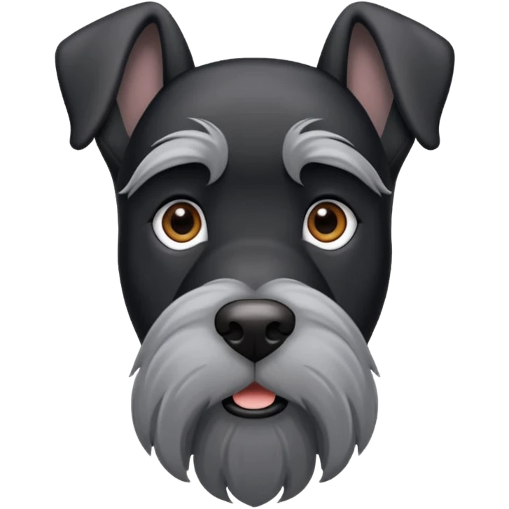 Giant schnauzer with cropped ears emoji