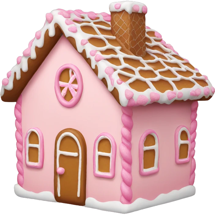 light pink gingerbread house  emoji