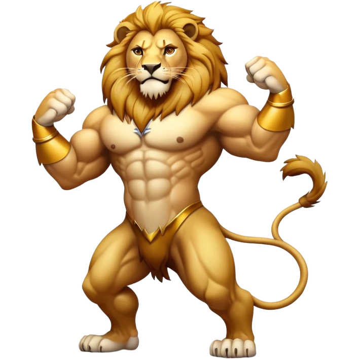 designer lion power emoji