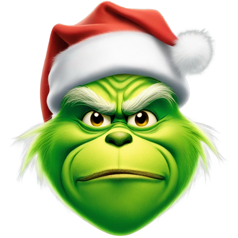 The Grinch as santa emoji