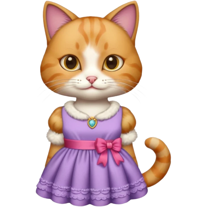 Cat with dress  emoji