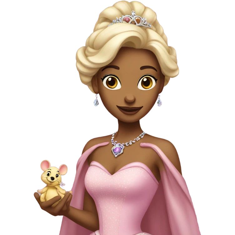 Princess with mini mouse emoji