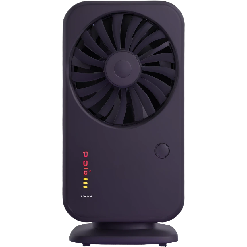 modern tower fan with digital display emoji