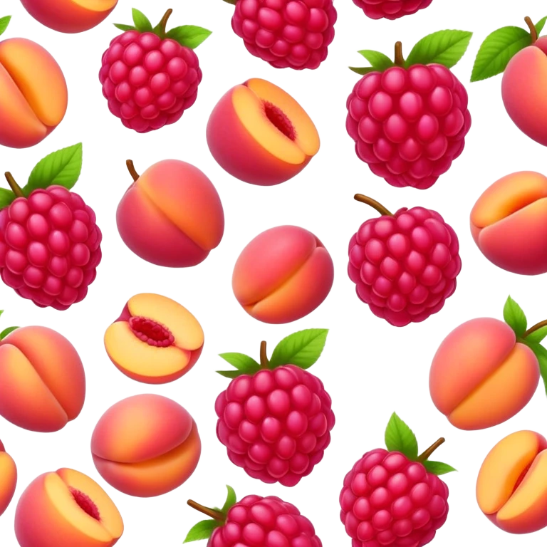 Raspberry Peach emoji