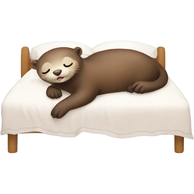 cute otter in bed emoji