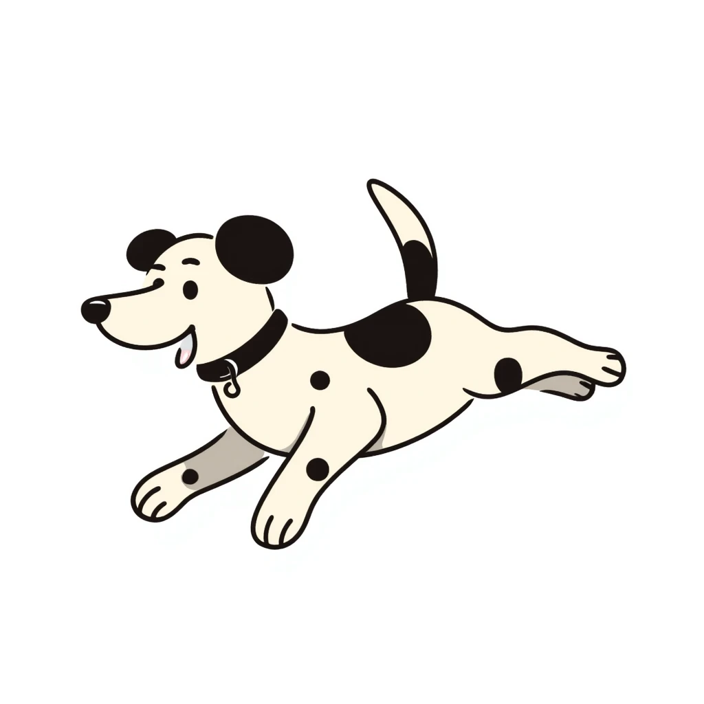 hand-drawn spotted brown Labrador with calico pattern fur emoji