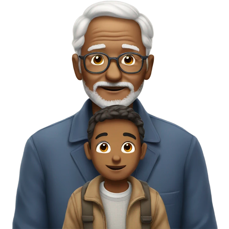  Grandpa with boy emoji