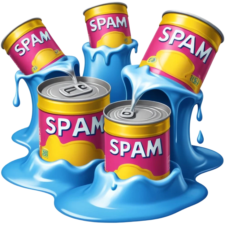 surreal dali style arty melting spam can landscape emoji