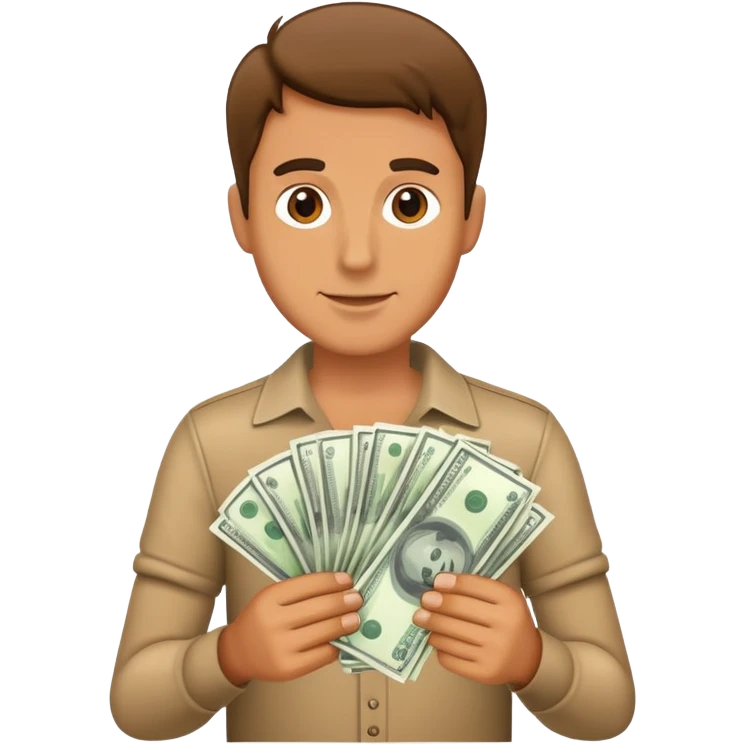 man holding money  emoji