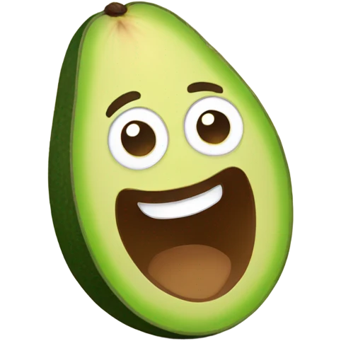 avocado joyful expression emoji