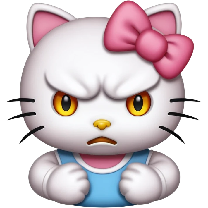Hello kitty mad  emoji