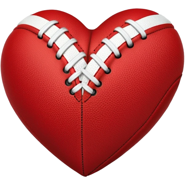 heart shaped ball American football emoji