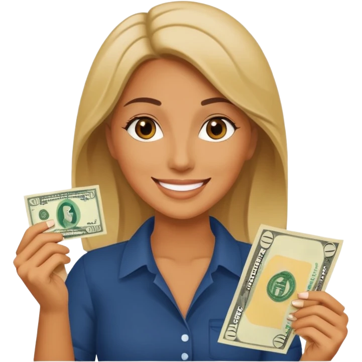 Woman On A dolar emoji