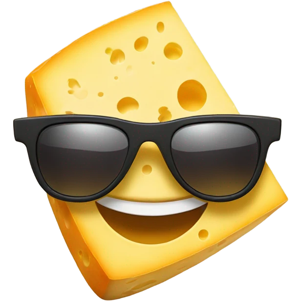 A cheese with sunglasses  emoji