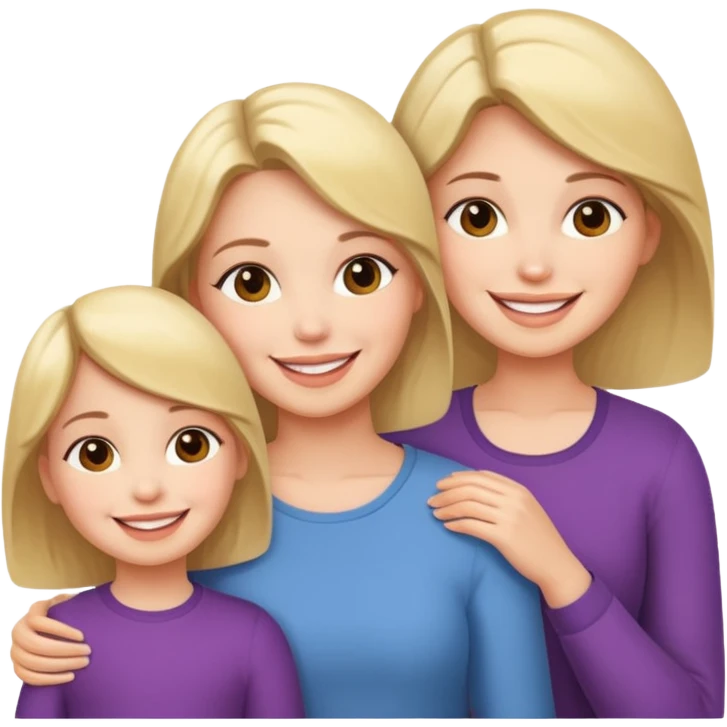 A mum and her two daughters emoji