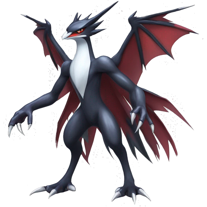 Edgy Cool Nargacuga-Noivern-Latias-Silvally-Pokémon Full Body emoji